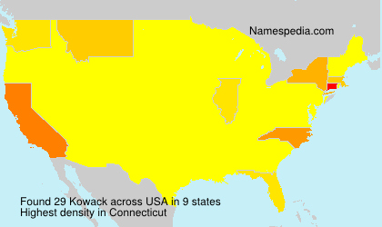 Surname Kowack in USA Surname Kowack in USA
