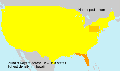 Surname Koyata in USA