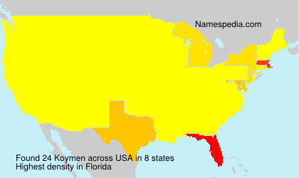 Surname Koymen in USA