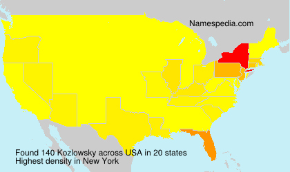 Surname Kozlowsky in USA