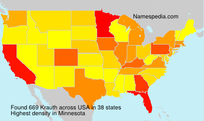 Surname Krauth in USA