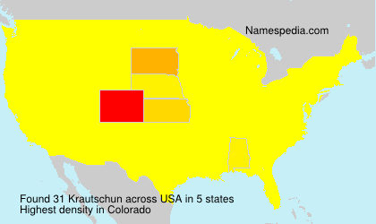 Surname Krautschun in USA