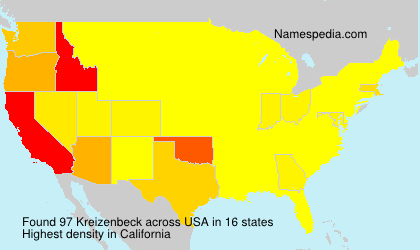 Surname Kreizenbeck in USA