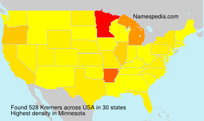 Surname Kremers in USA