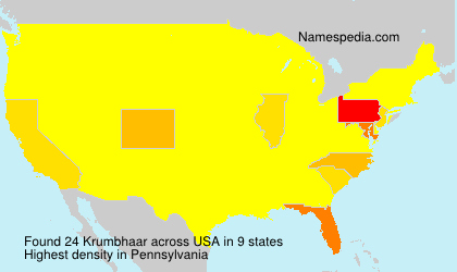 Surname Krumbhaar in USA