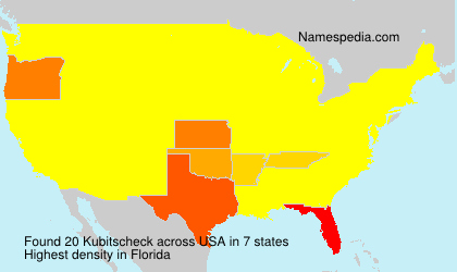 Surname Kubitscheck in USA
