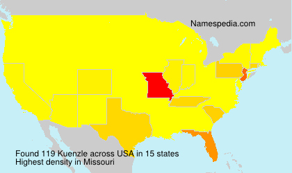 Surname Kuenzle in USA