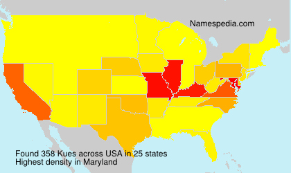 Surname Kues in USA
