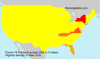 Surname Kuhland in USA