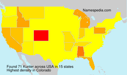 Surname Kunter in USA