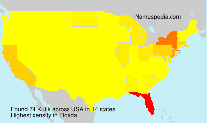 Surname Kutik in USA