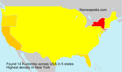 Surname Kuziomko in USA