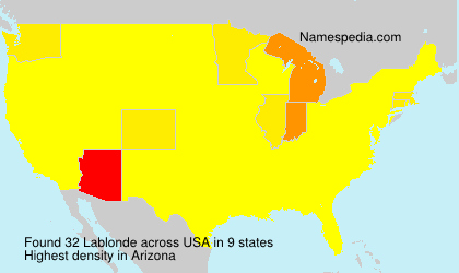 Surname Lablonde in USA