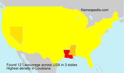 Surname Lacourrege in USA
