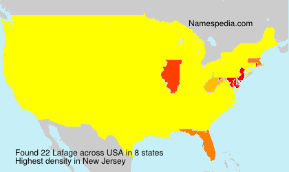 Surname Lafage in USA
