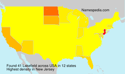 Surname Lakefield in USA