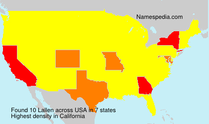 Surname Lallen in USA