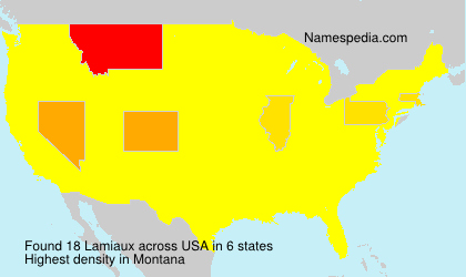 Surname Lamiaux in USA