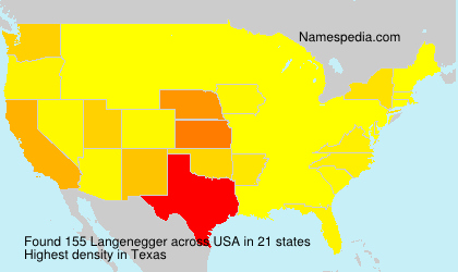 Surname Langenegger in USA