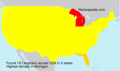 Surname Langhann in USA