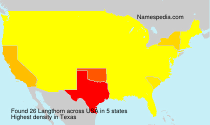 Surname Langthorn in USA