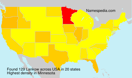 Surname Lankow in USA