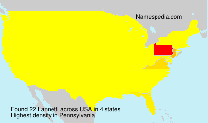 Surname Lannetti in USA Surname Lannetti in USA