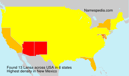 Surname Lansa in USA
