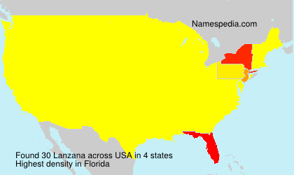 Surname Lanzana in USA