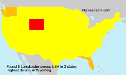 Surname Larrabaster in USA