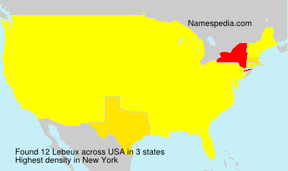 Surname Lebeux in USA