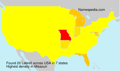 Surname Lebrell in USA