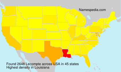 Surname Lecompte in USA