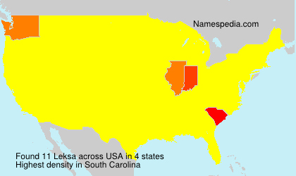 Surname Leksa in USA