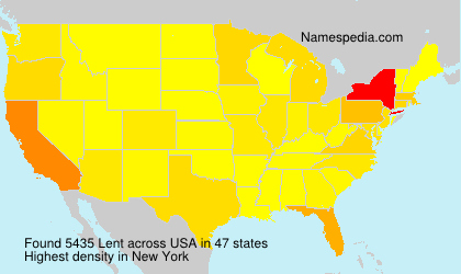 Surname Lent in USA
