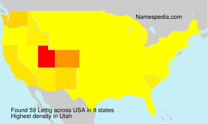 Surname Lettig in USA