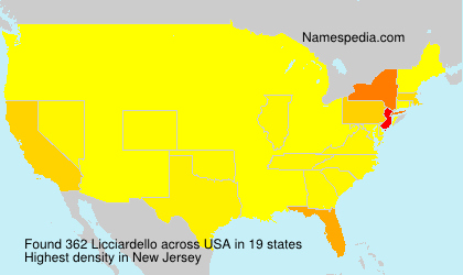 Surname Licciardello in USA