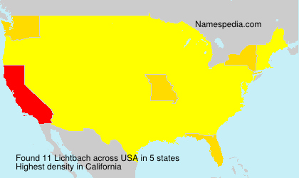 Surname Lichtbach in USA Surname Lichtbach in USA