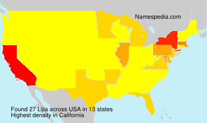 Surname Lijia in USA Surname Lijia in USA