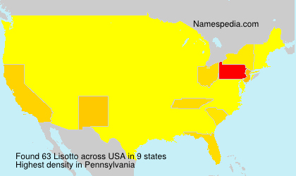 Surname Lisotto in USA