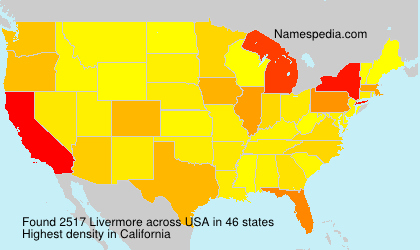 Surname Livermore in USA