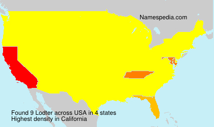 Surname Lodter in USA