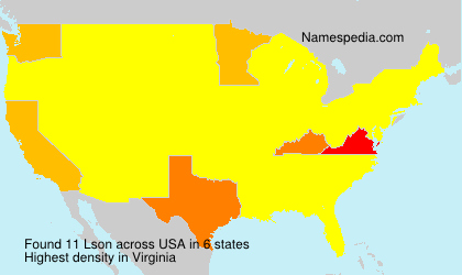 Surname Lson in USA