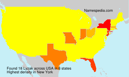 Surname Lyzak in USA