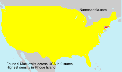 Surname Mackowitz in USA Surname Mackowitz in USA