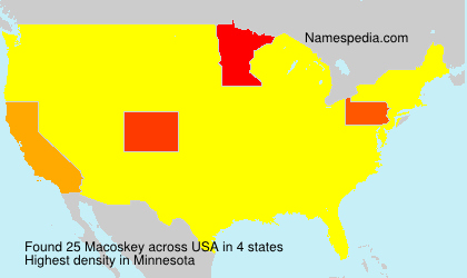 Surname Macoskey in USA