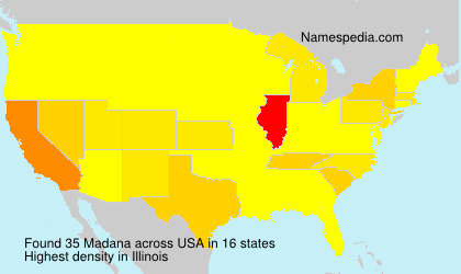 Surname Madana in USA