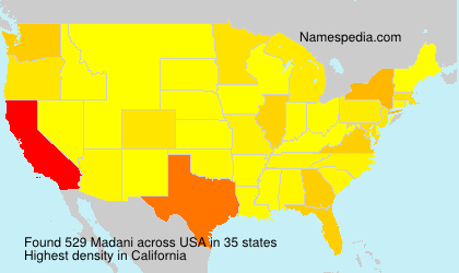 Surname Madani in USA
