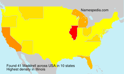 Surname Maddrell in USA