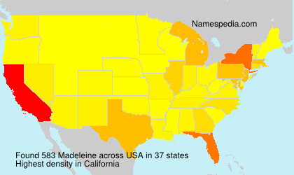 Surname Madeleine in USA